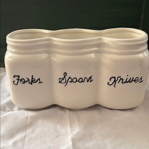 Home Essentials White Utensil Holder
